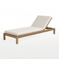 Gartenliege 200 x 70 cm Holz Creme verstellbare Rückenlehne