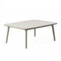 Gartentisch 160 x 90 cm Metall Beige rechteckig moderner Stil